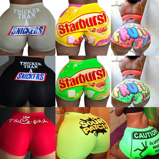 2020 Hot Sale Fashion Sexy Biker Shorts Womens Shorts Print Shorts Summer Casual High Waist Short Sports Outdoor Dropshipping